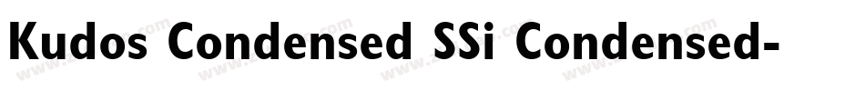Kudos Condensed SSi Condensed字体转换